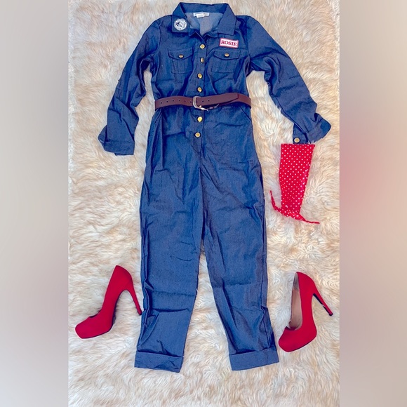 New Halloween costume Rosie The Riveter Very Good Quality Size:S - Picture 5 of 8
